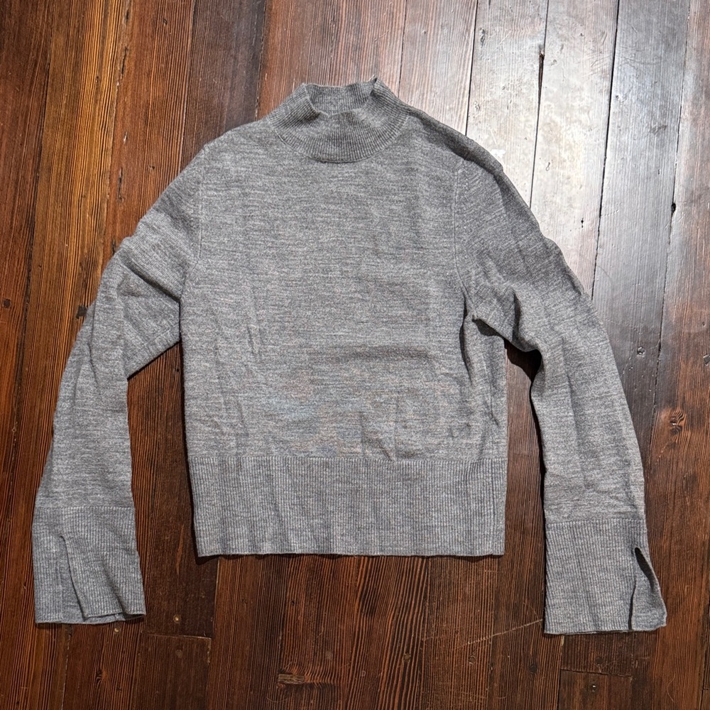 French Connection Gray Mock Neck Sweater